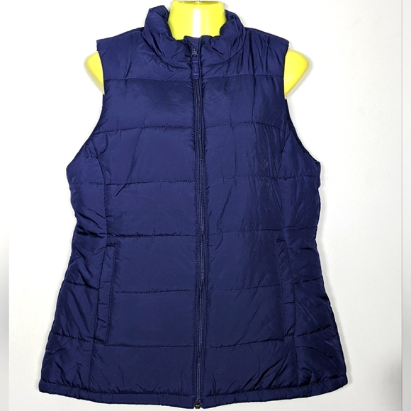 NEW Amazon Essentials Navy Blue Puffer Vest Sz Medium blue - Picture 1 of 2